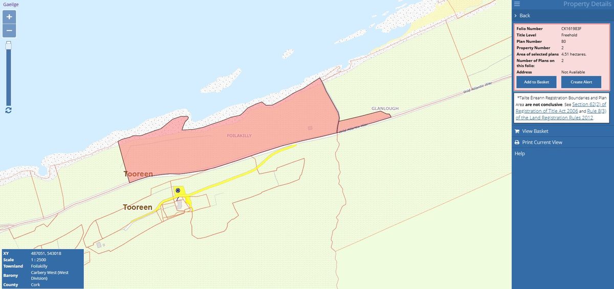 Waterfront Holding For Sale: Foilakilly, Kilcrohane, Co. Cork Waterfront Holding For Sale: Foilakilly, Kilcrohane, Co. Cork